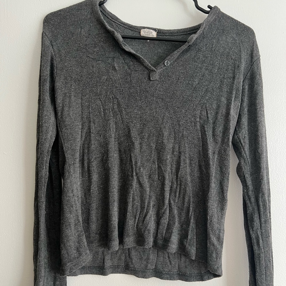 Brandy Melville grey thermal top